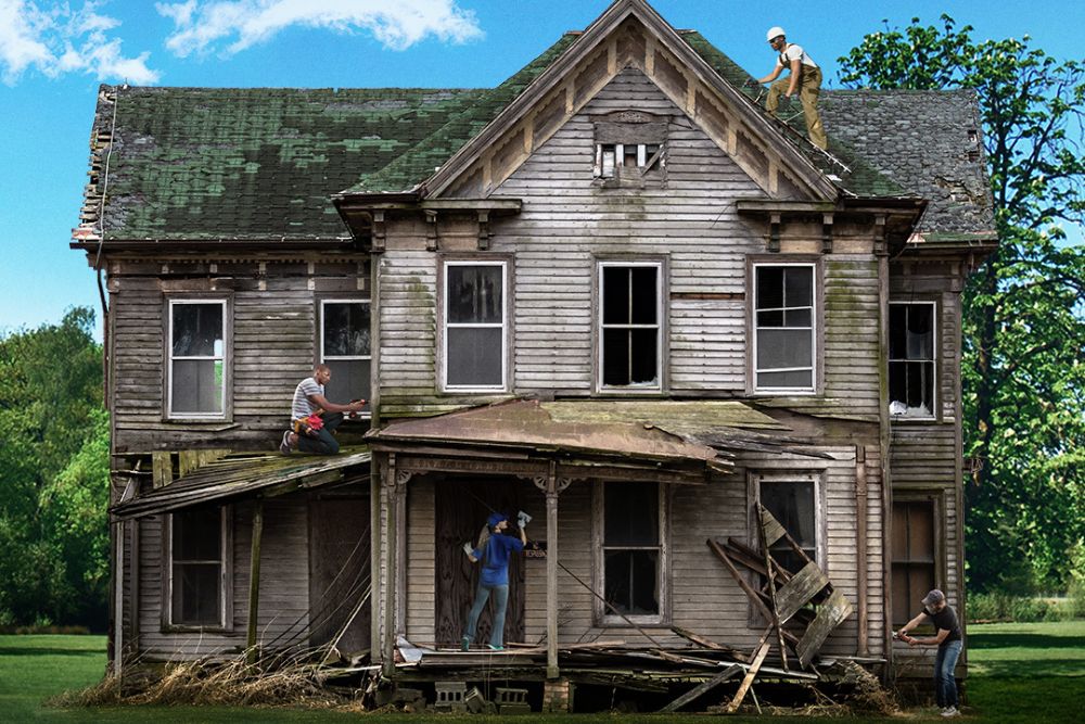 Zombie house being renovated